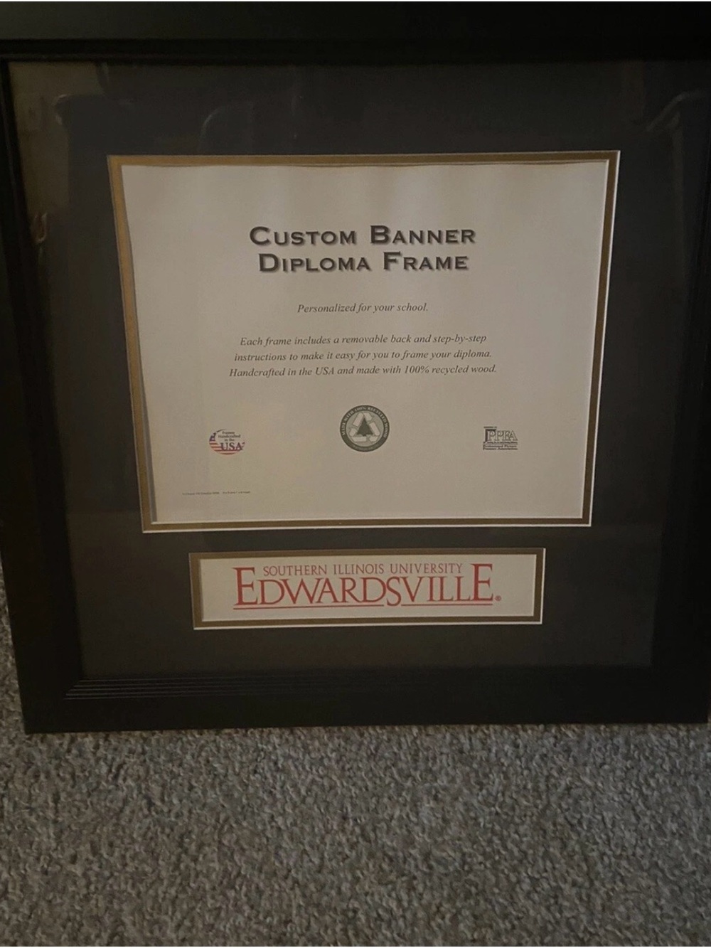 Custom Diploma Frame. Southern Illinois University